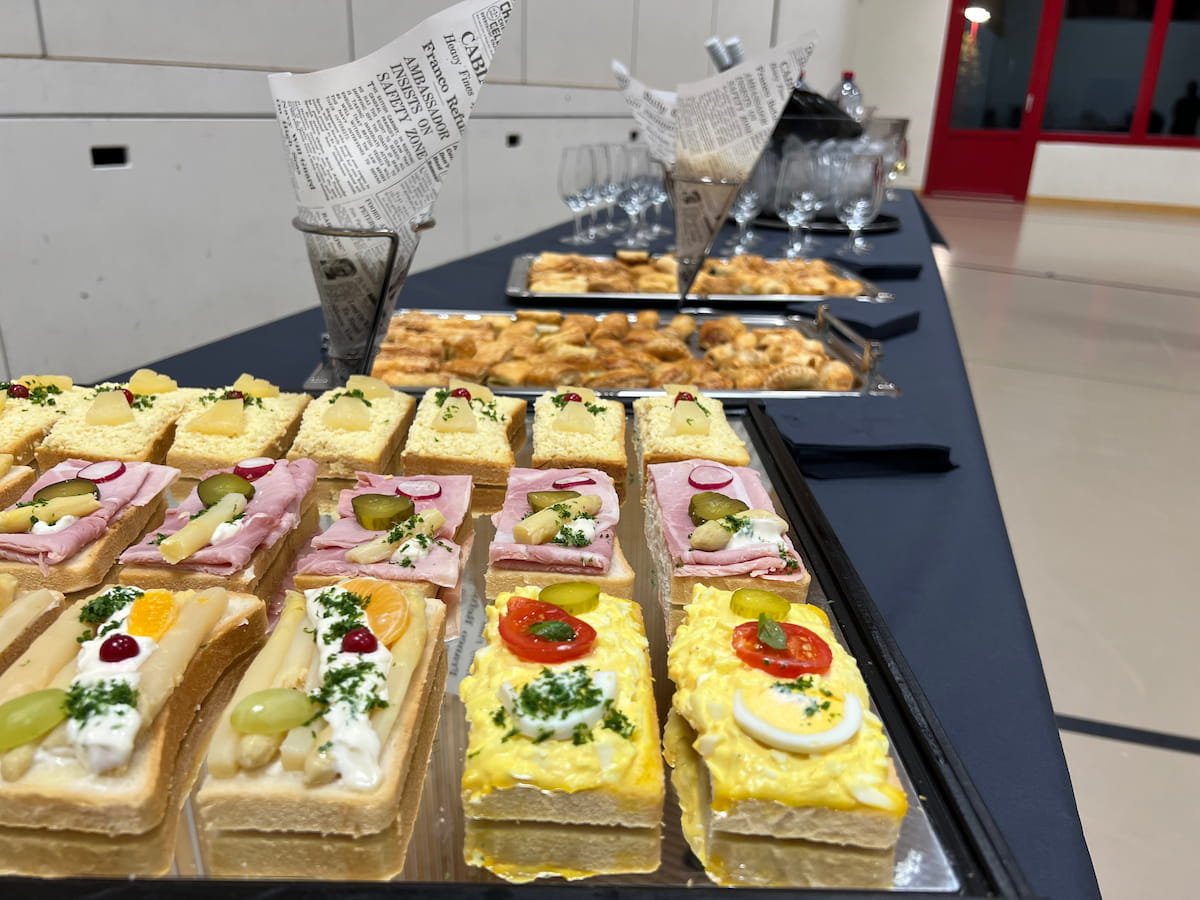 Catering-Setup für eine private Feier